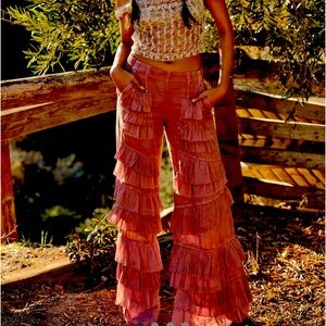 Free People Rock  and Frill pants